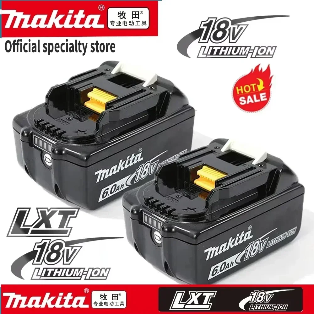 

100% Original Makita Rechargeable Power Tool Battery, Replaceable LED Lithium-ion, 6.0 Ah 18V LXT BL1860B BL1860BL1850 BL1830