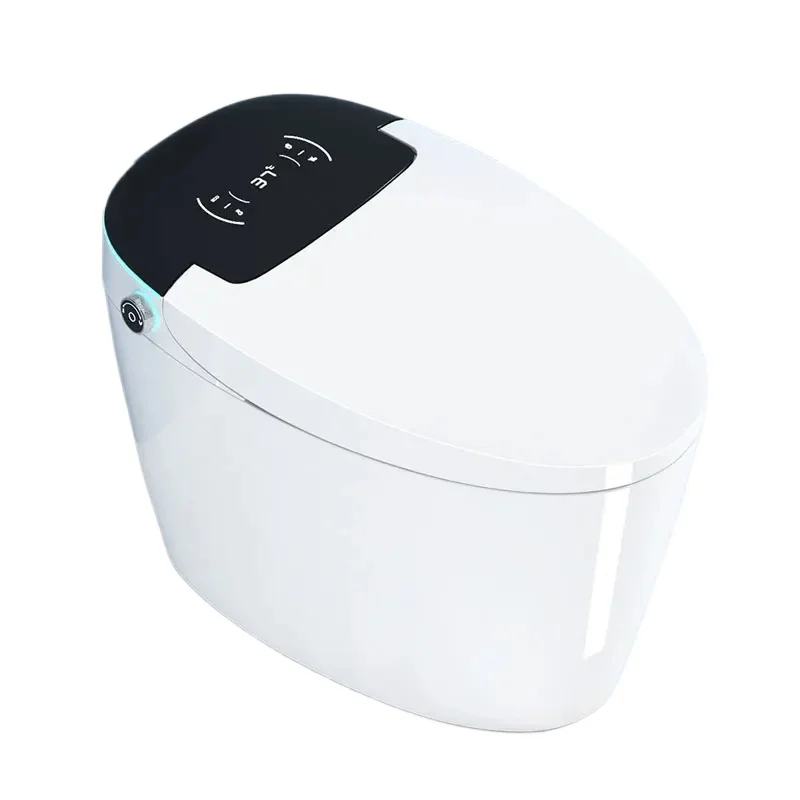 Japanese Apartment Bathroom Rimless One Piece Toilet Wc Ceramic Foot Flush Smart Toilet