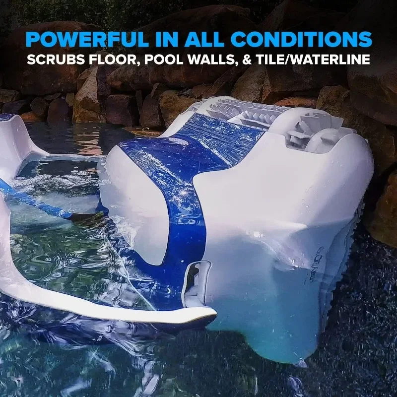 Robotic Pool Cleaner Gyroscope, Weekly  Waterline Cleaning Massive Top-Loading Ultra-Fine and Standard Filters