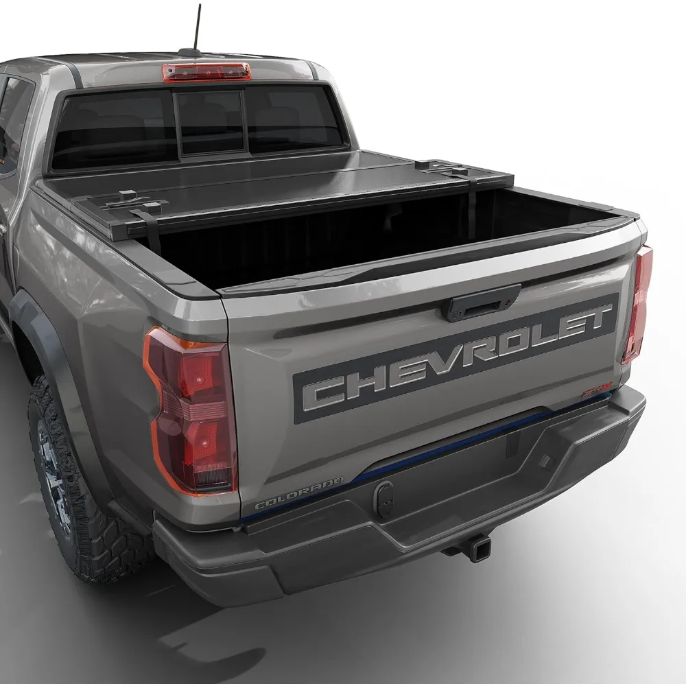 Penutup Bak Truk Lipat Berbahan Keras | Cocok untuk GMC Canyon/Chevy Colorado 2015-2025 dengan bak 5' 3' (62,7 inci) - TULH006