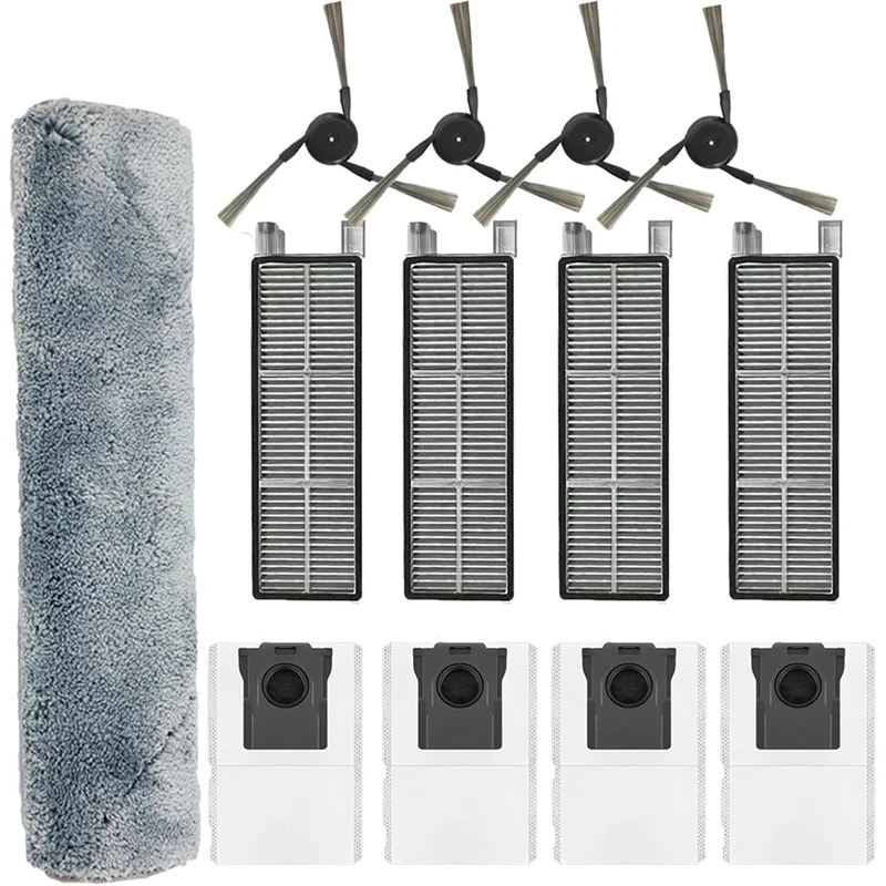 메인 사이드 브러시 HEPA 필터 먼지 봉투 Mova Z50 Ultra/Z5/Z5 Pro 진공 청소기-A77G 용 교체 액세서리 키트