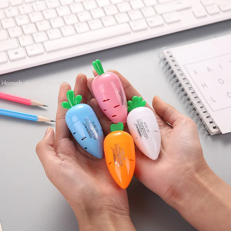 Carrot Pencil Sharpener Kawaii Stationery Office Supplies Cute Taille Crayon School Supplies Sketching Pencil  Stationery