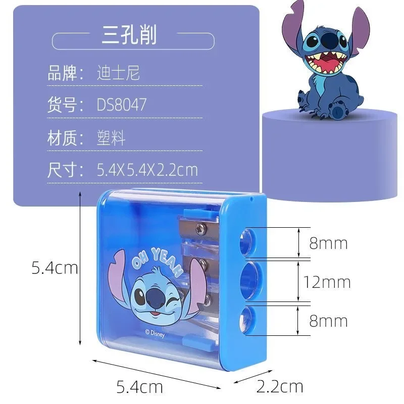 Lilo e apontador de lápis Stitch, Disney Desenhos animados, fofo, três buracos, mickey, crianças e estudantes, material escolar