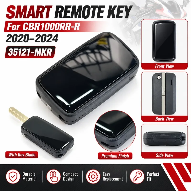 Motorcycle Smart Remote Key Fob 35121-MKR Replacement Key For CBR1000RR-R CBR1000RRR 2020 2021 2022 2023 2024