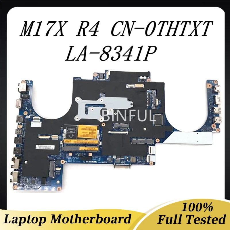 Placa base CN-0THTXT 0THTXT de alta calidad para ordenador portátil Dell M17x R4, placa base LA-8341P DDR3 QBR00 SLJBC HM77 100%, probada completamente