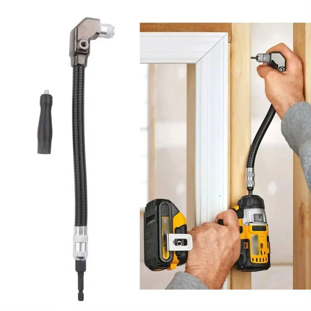 

90 Degree Right Angle Drill 6.35mm Screwdriver Adapter Adjustable Flexible Bits Hex Socket Drill Bit Woodworking Tools