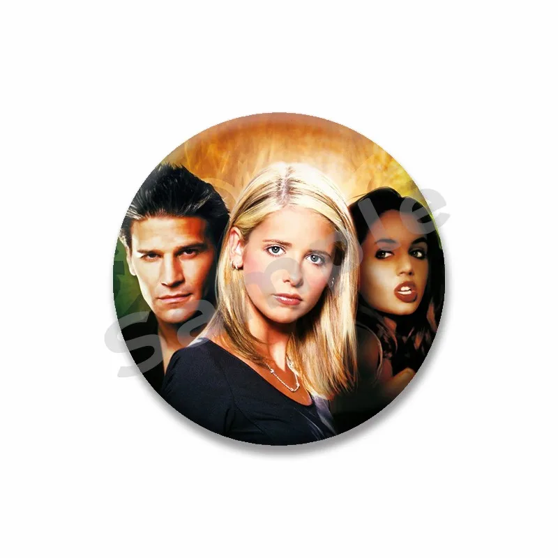 Horror TV Series Buffy The Vampire Slayer Badge DIY Clothes Backpack Hat Enamel Pins Tinplate Snap-in Brooch Accessories Gifts