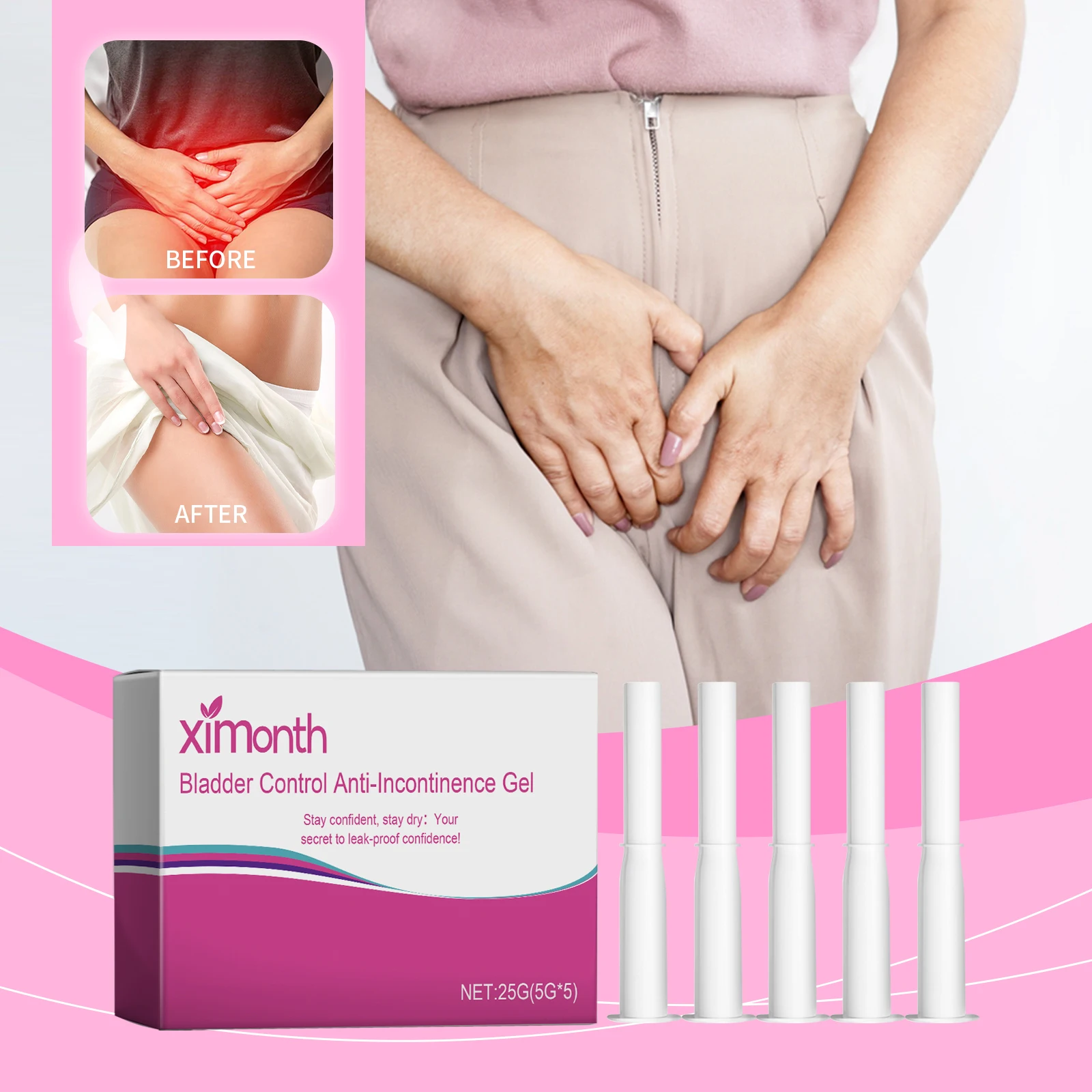 

Ximonth Women Care Gel Women Care Odor Itching Mild Cleaning Repair Moisturizing Gel