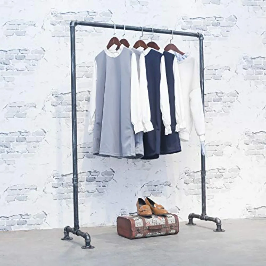 

Industrial Pipe Clothing RackVintage Commercial Grade Pipe Clothes Racks Rolling Rack for Hanging Clothes Retail Display Heavy