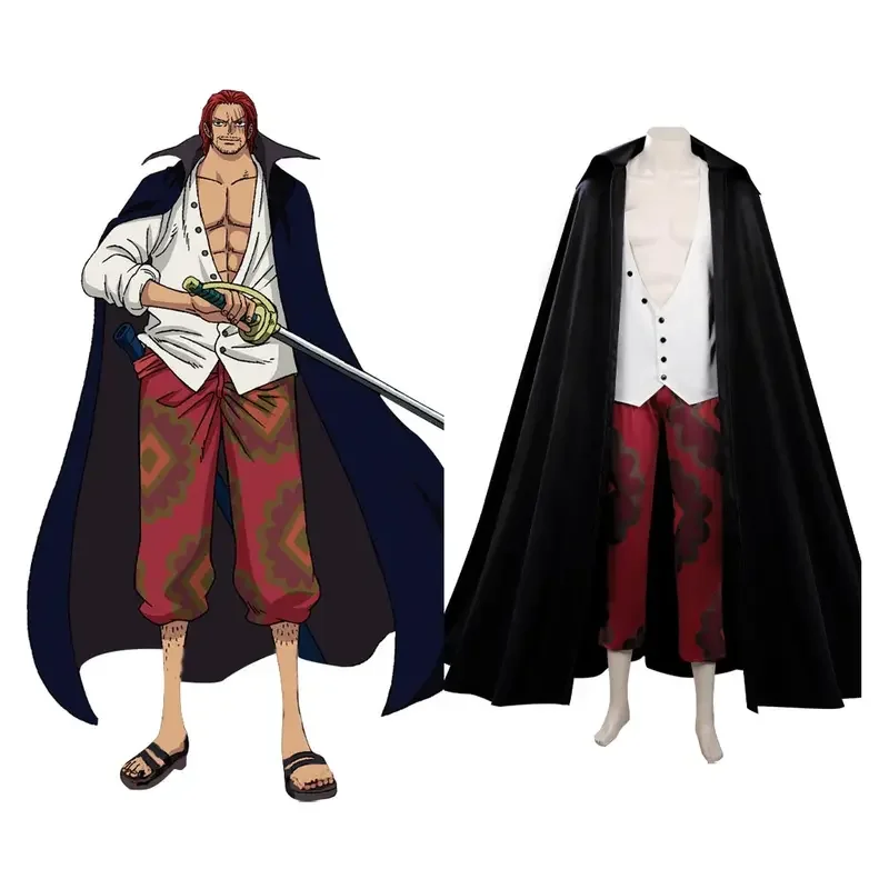 Film Red Shanks cosplay Fantasia costume adult men uniform cloak coat pants fantasy outfits Halloween carnival suit