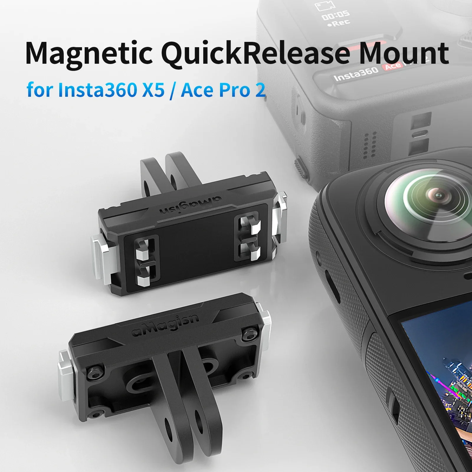 

Magnetic Adapter Mount For Insta360 X5 Ace Pro 2 Action Camera Quick Release Mount For Insta360 Ace Extension Support Accessory