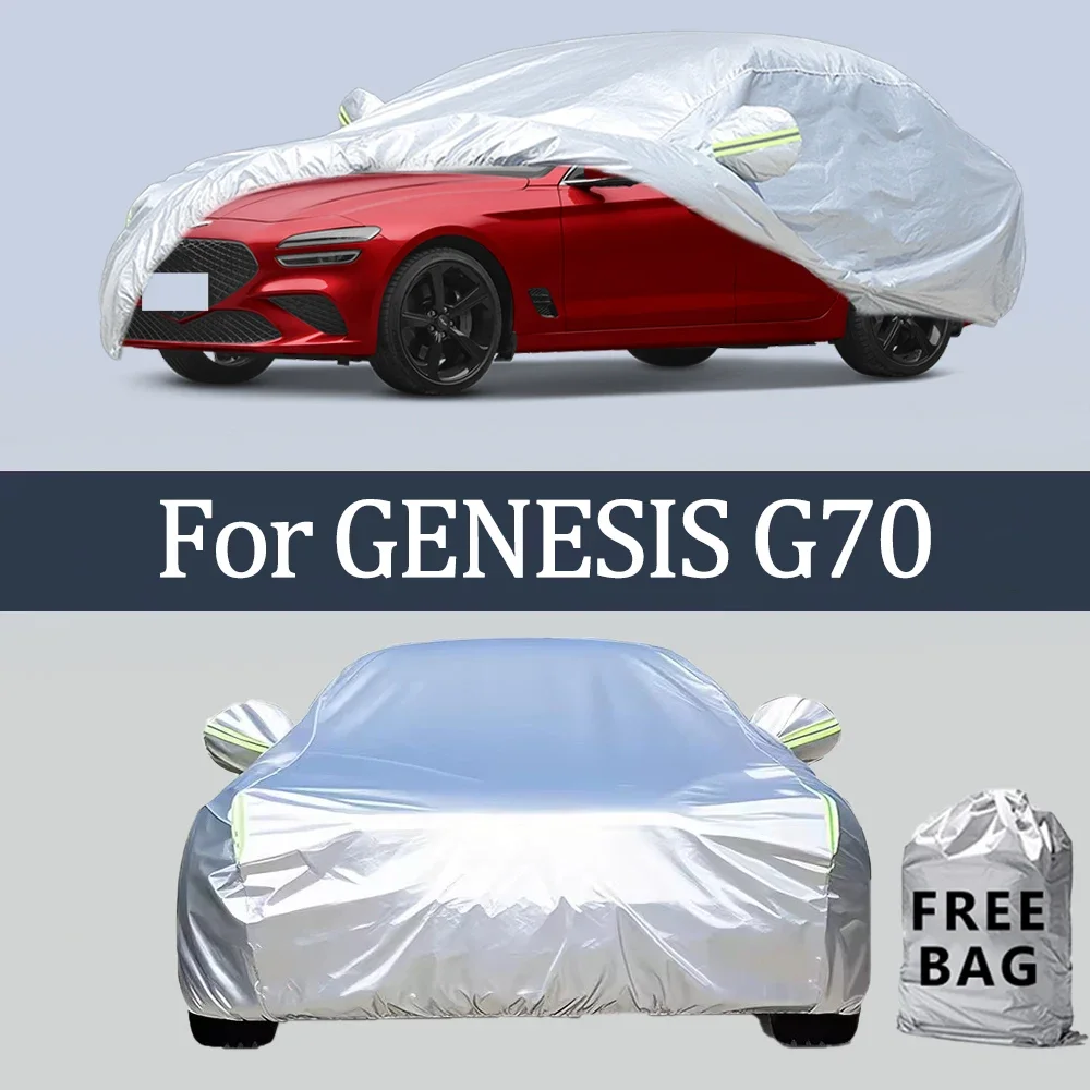 

Для GENESIS G70 автомобильный чехол уличные защитные чехлы снежный солнцезащитный козырек водостойкий пылезащитный внешний УФ автомобильные аксессуары