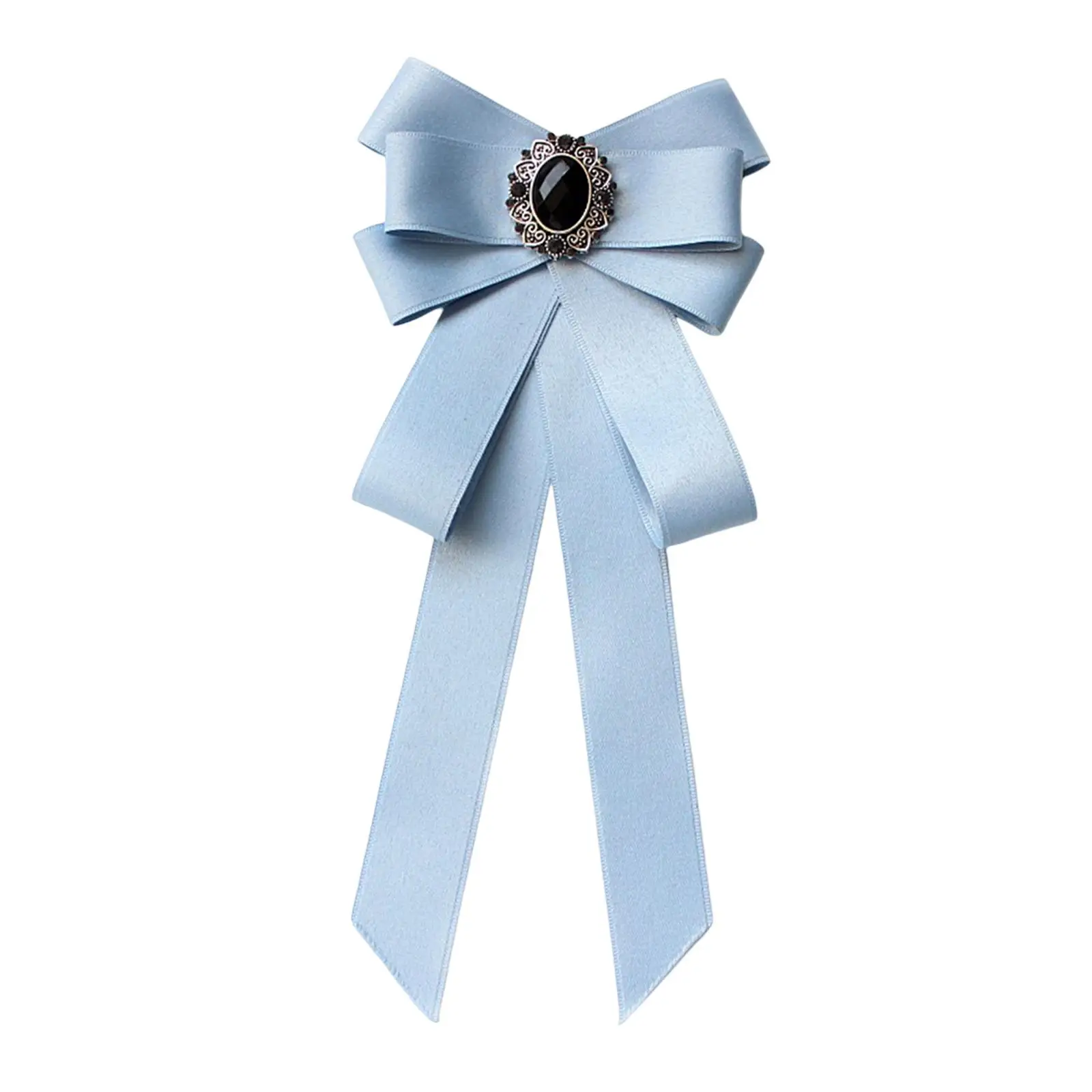 Women' Tied Bowknot Decoration Necklace Ladies Girls Ribbon Brooch for Party Holiday Wedding Costume Accessory Office