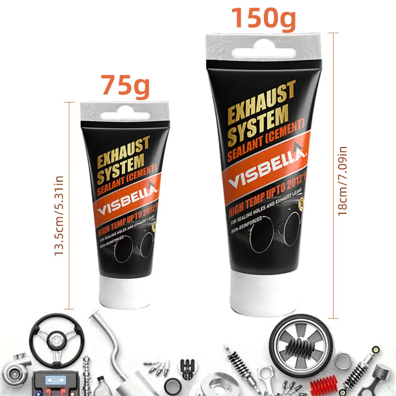 High Temp Metal Repair Sealant - Car Motorcycle Exhaust Pipe Tailpipe Muffler Paste Glue, Auto Tool