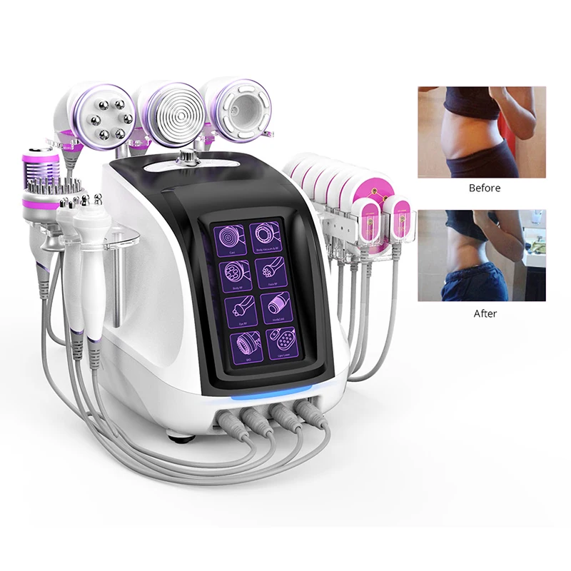 Máquina de cavitação 9 em 1, 40k, emagrecimento a vácuo, perda de peso corporal, martelo frio, pdt, led, cuidados com a pele do rosto, equipamento de beleza