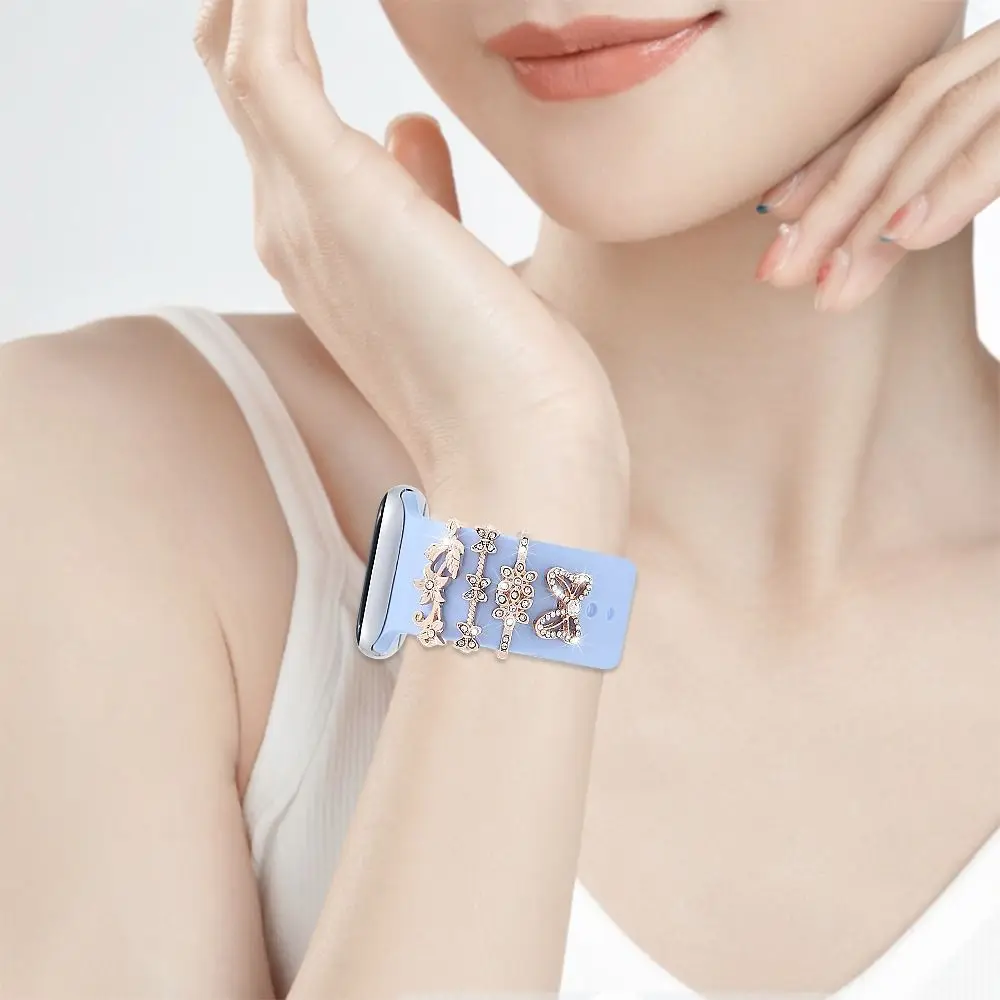 New Jewelry Strap Decorative Ring Watch Band Decor Accessories Bracelet Decoration Bling Fashion Ornament for Apple Watch Band