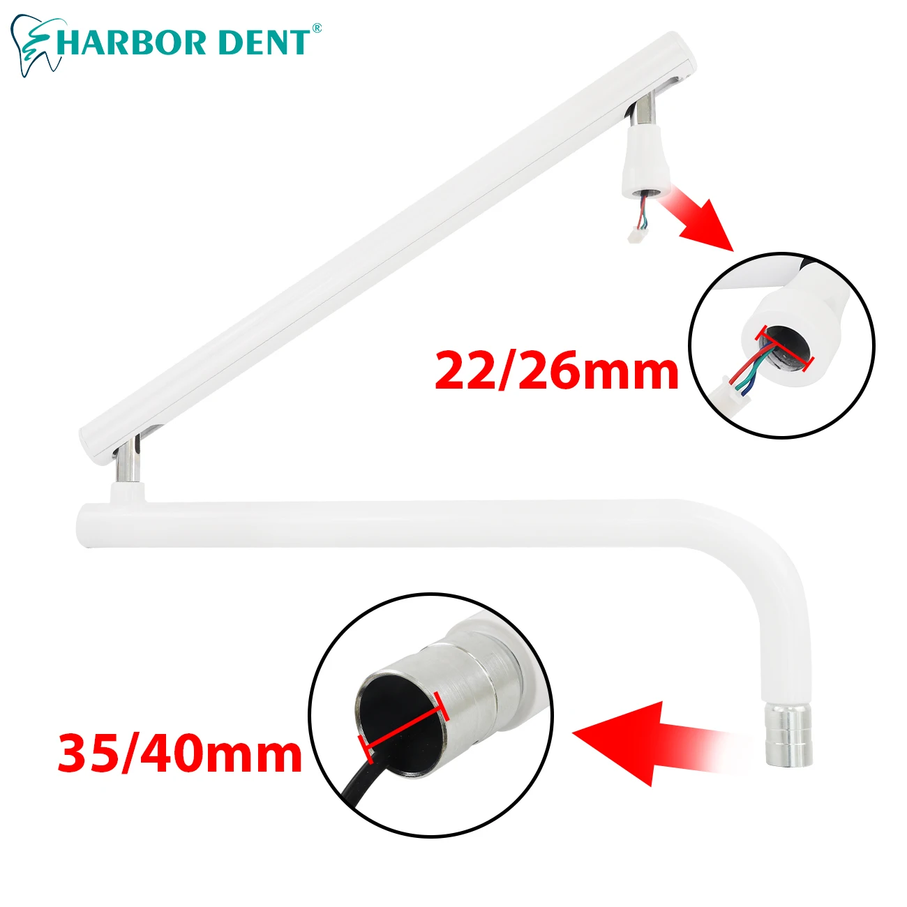 Dental Lamp Arm Aluminuml Dentisty Oral Operating LED Light Mounting Arm For Dentist Chair Unit Lamp Arm Customized