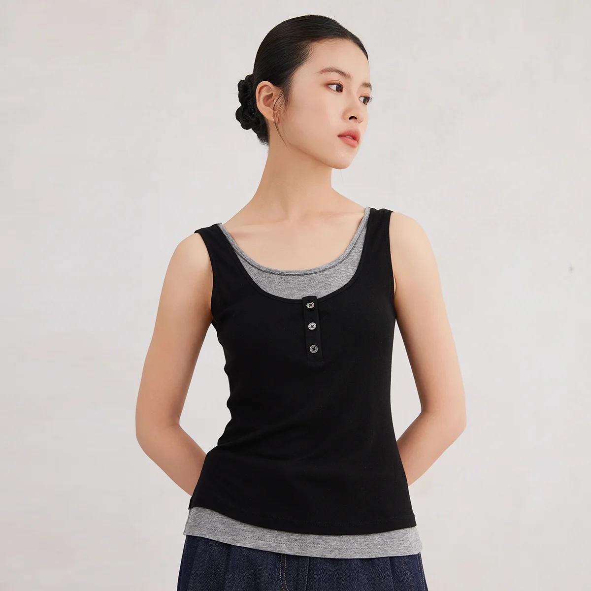 

Pop K3058W Тенсель Шерсть Летняя женская одежда Премиум Роскошная женская одежда Жилет