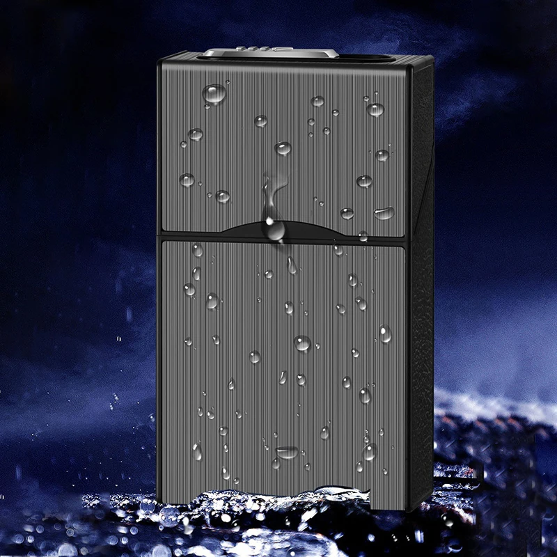 20 Thick Cigarette Case Tungsten Wire Igniter USB Charging Lighter Outdoor Waterproof and Moisture proof Electronic Lighters New