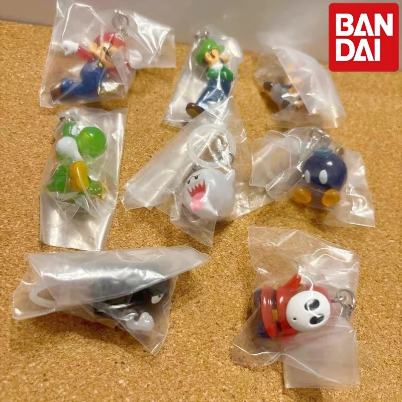 Llavero de Personajes de Super Mario de Bandai, Mini Colgante, Luigi, Yoshi, Toad, Boo, Bullet Bill, Gashapon, Adorno para Colgar en la Bolsa
