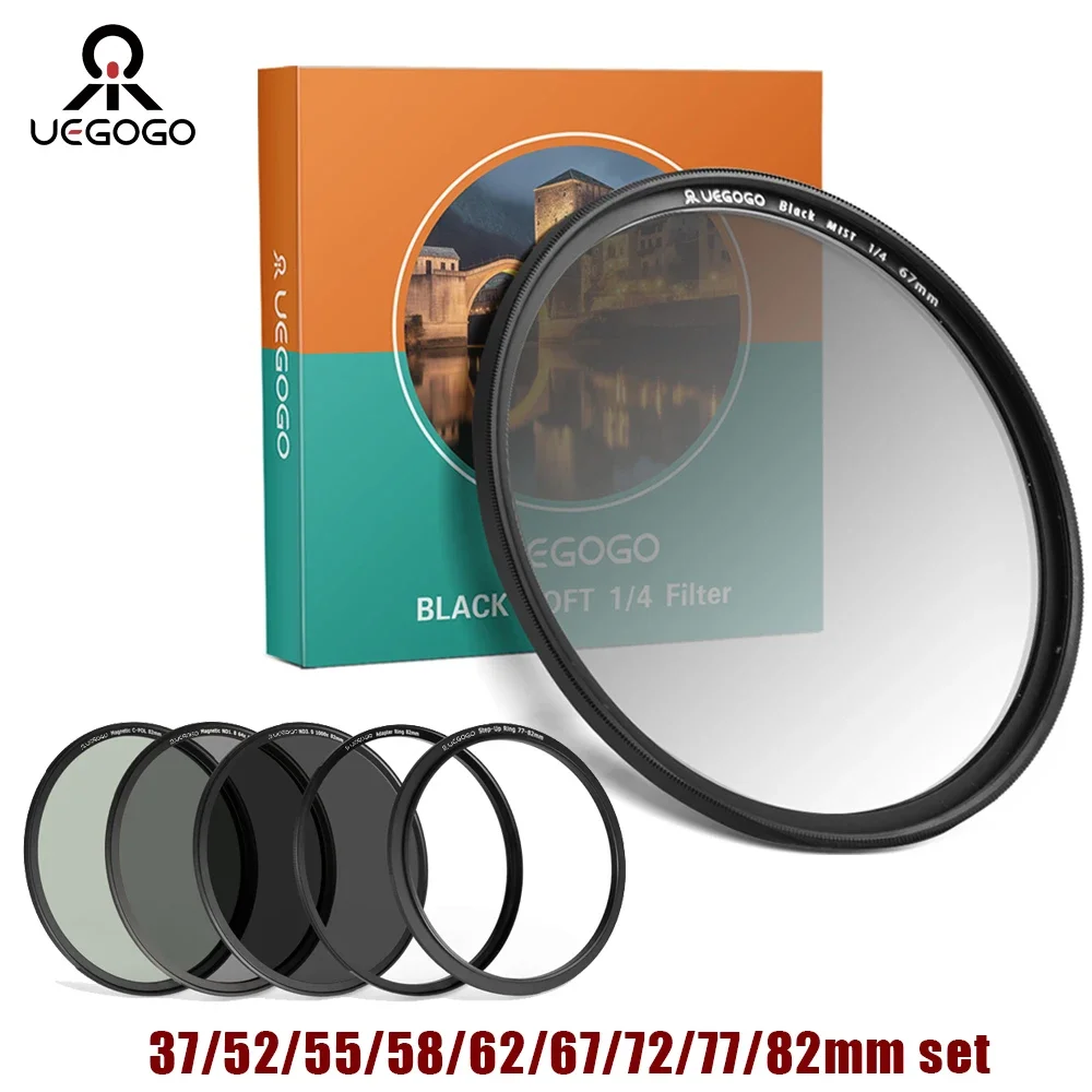 UEGOGO CPL/UV/MCUV ND2-400/Soft Focus Black Mist Diffusion Camera Lens Filter 37mm 52mm 55mm 58mm 62mm 67mm 72mm 77mm 82mm