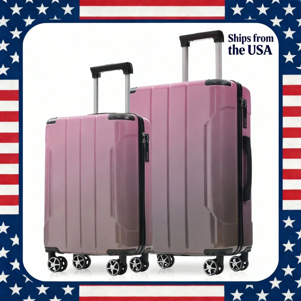 

2Piece Luggage Sets Suitcase Set with Spinner Wheels, Built-in TSA Lock, Foldable Duffel Bag for Travel Men & Women