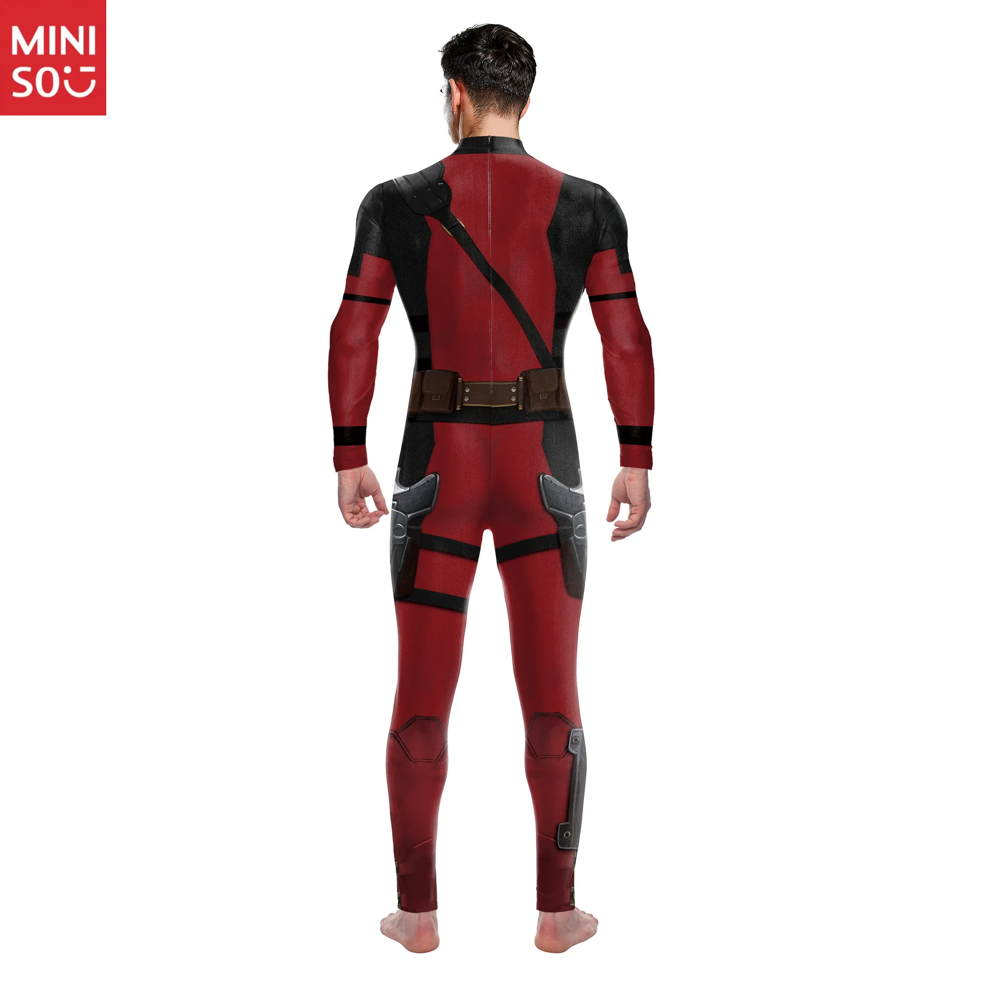 أزياء الهالوين للبالغين، أزياء مارفل، أزياء ديدبول ولفيرين للعب، بدلة نحيفة #4