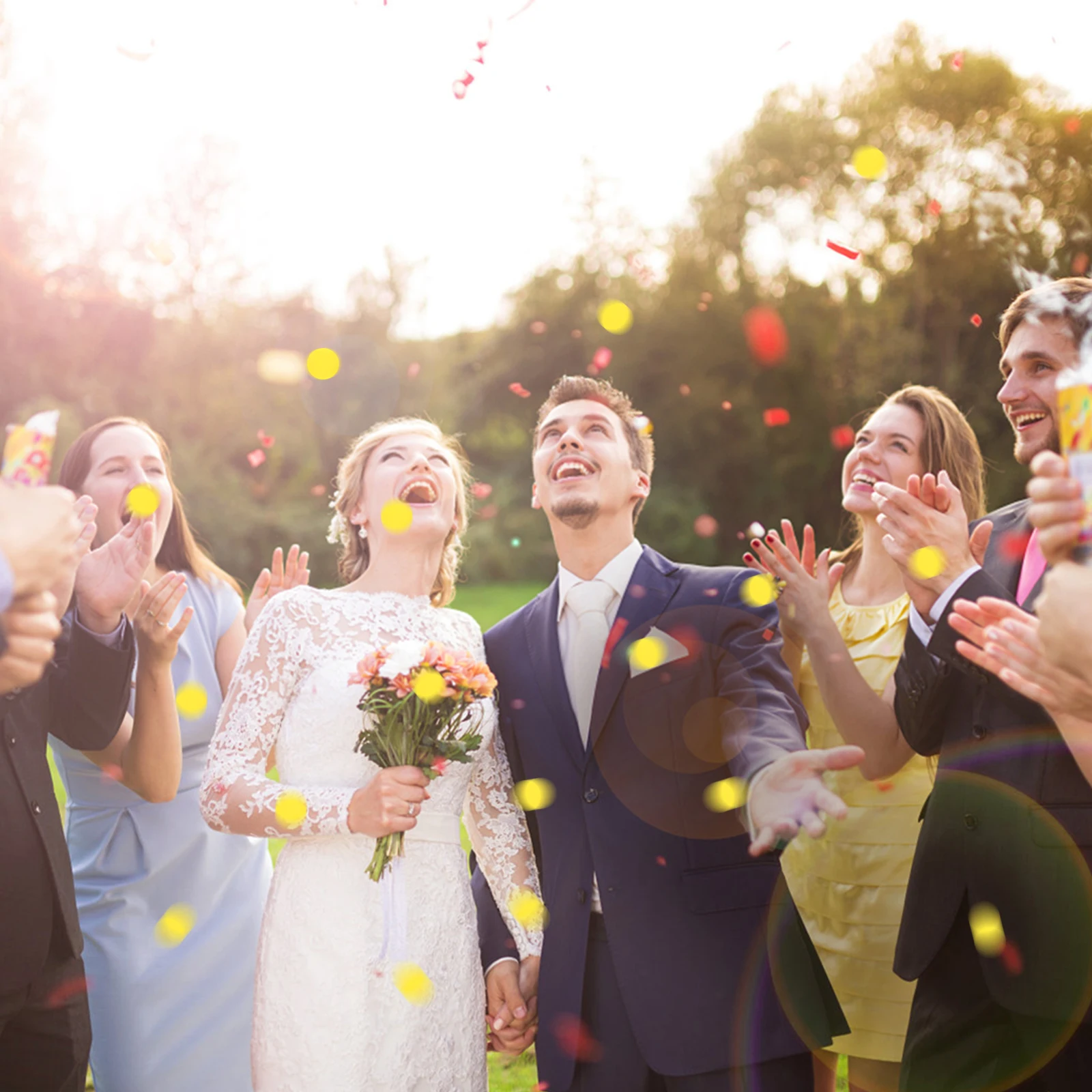 

Round Paper Confetti 4 Bags Gold Scrap for Table Festival Balloons Decor Wedding Party Bright Color Joyful Atmosphere