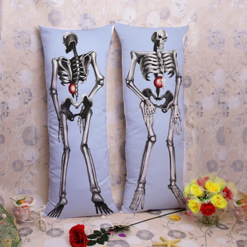 OVERLORD Ainz Ooal Gown Body Pillow Case | Cool Skull Art Print 150x50cm, 2-Sided Dakimakura Cover for Hugging/Sleeping