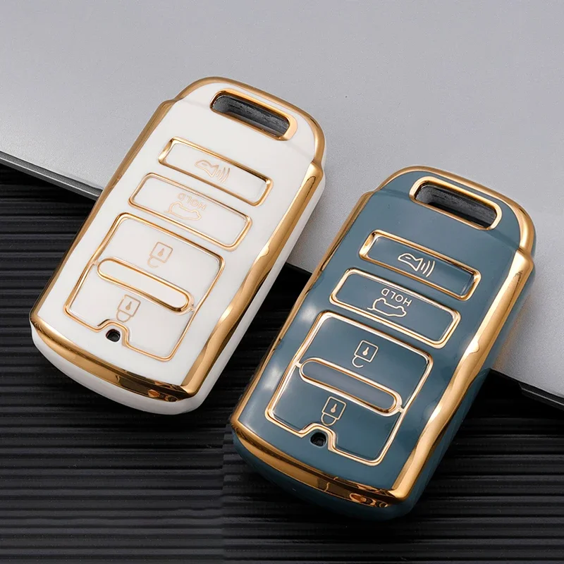 

4 Buttons TPU Shell Fob Holder For KIA Cadenza Sorento K3 K5 K7 K900 Quoris Car Key Case Cover Protector Keychain Accessories