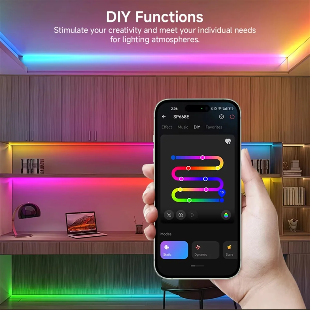 A45U SP668E SPI RGB LED Controller 600IC BT APP 2.4G Afstandsbediening voor WS2811 WS2812B DIY Dynamische Effect Pixels strip Licht