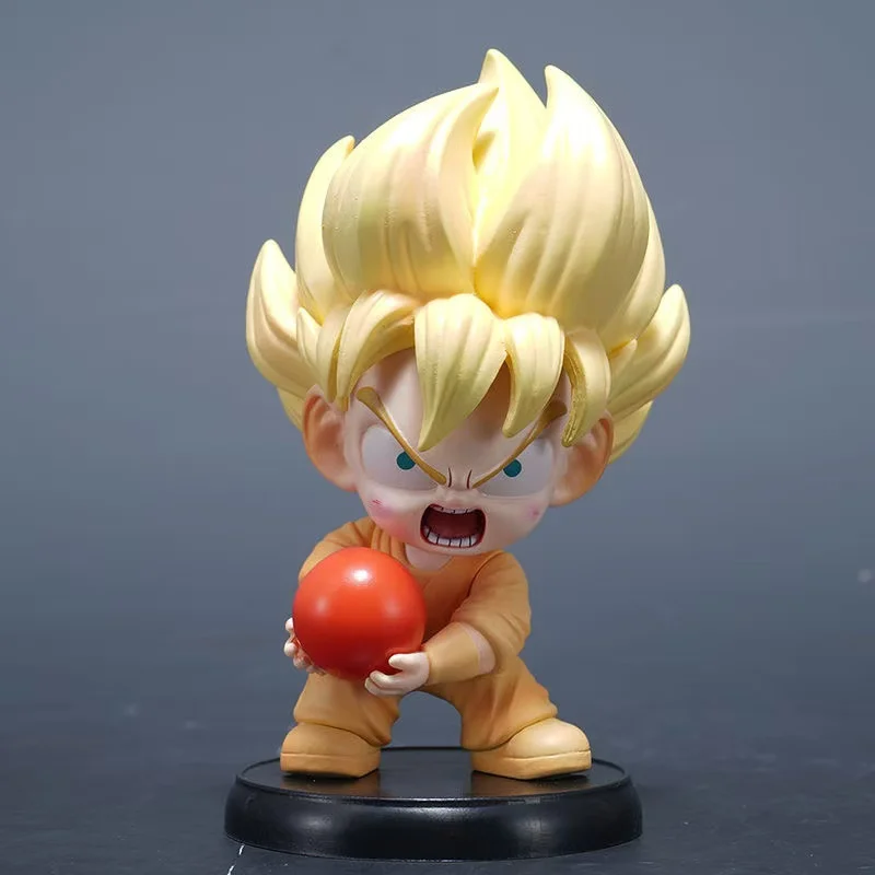 

12cm anime Dragon Ball Q version attack Goku pvc model figure ornaments collection toys children's birthday gift
