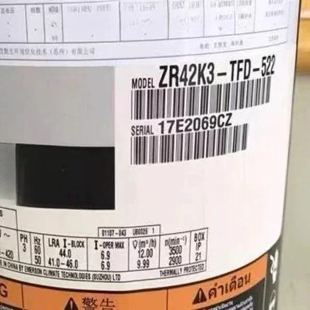 Zr42kc air conditioner compressor zr42k3-tfd-522 refrigeration compressor zr42k3e
