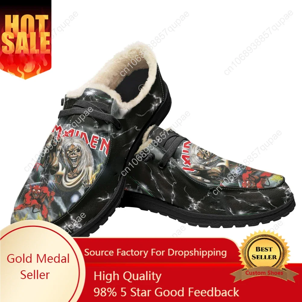 

Maidens Heavy Metal Rock Band Plush Casual Shoes Flat Shoe Singer Music Men Woman Breathable Footwear Couple Custom Made Shoe