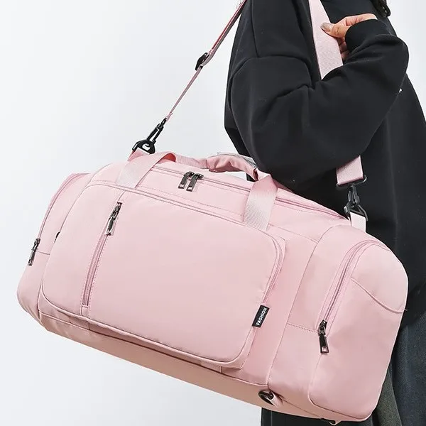 

Fashion travel bag shoulder bag shoulder dry and wet separate independent shoe warehouse sports fitness bag