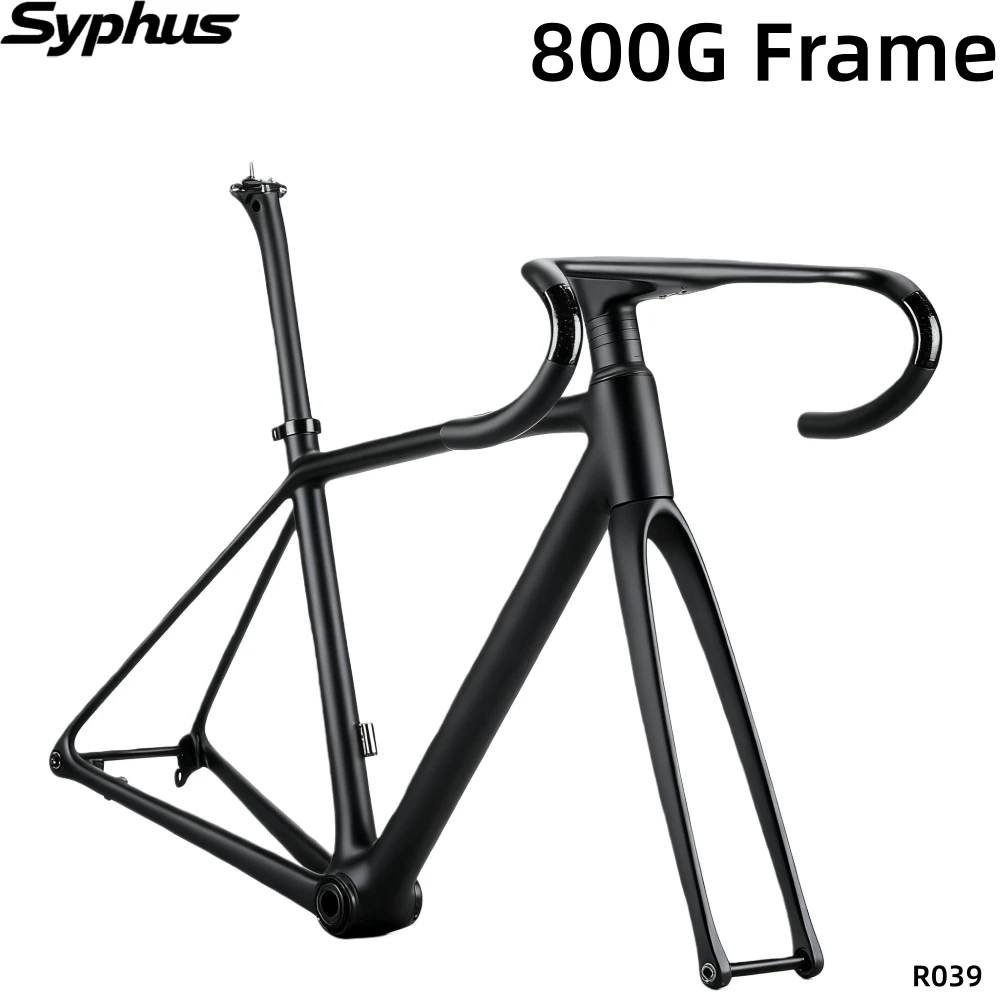 

Syphus T1200 Carbon Road Bike Frame 700*32C Road Bike Endurance Frame Disc Brake Road Bike Frameset With Handlebar