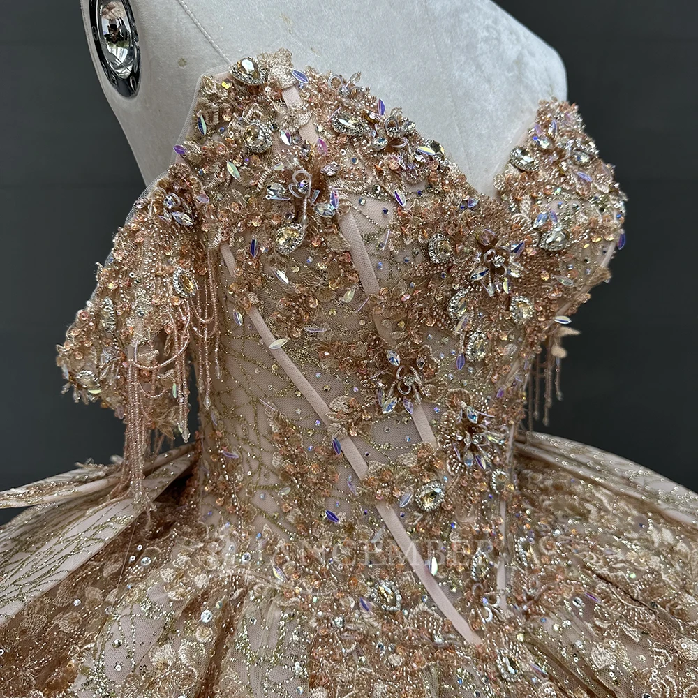 맞춤형 우아한 볼 가운 킨세아녜라 드레스 튤 프롬 생일 파티 가운 공식 행사 드레스 (15세 생일 드레스)