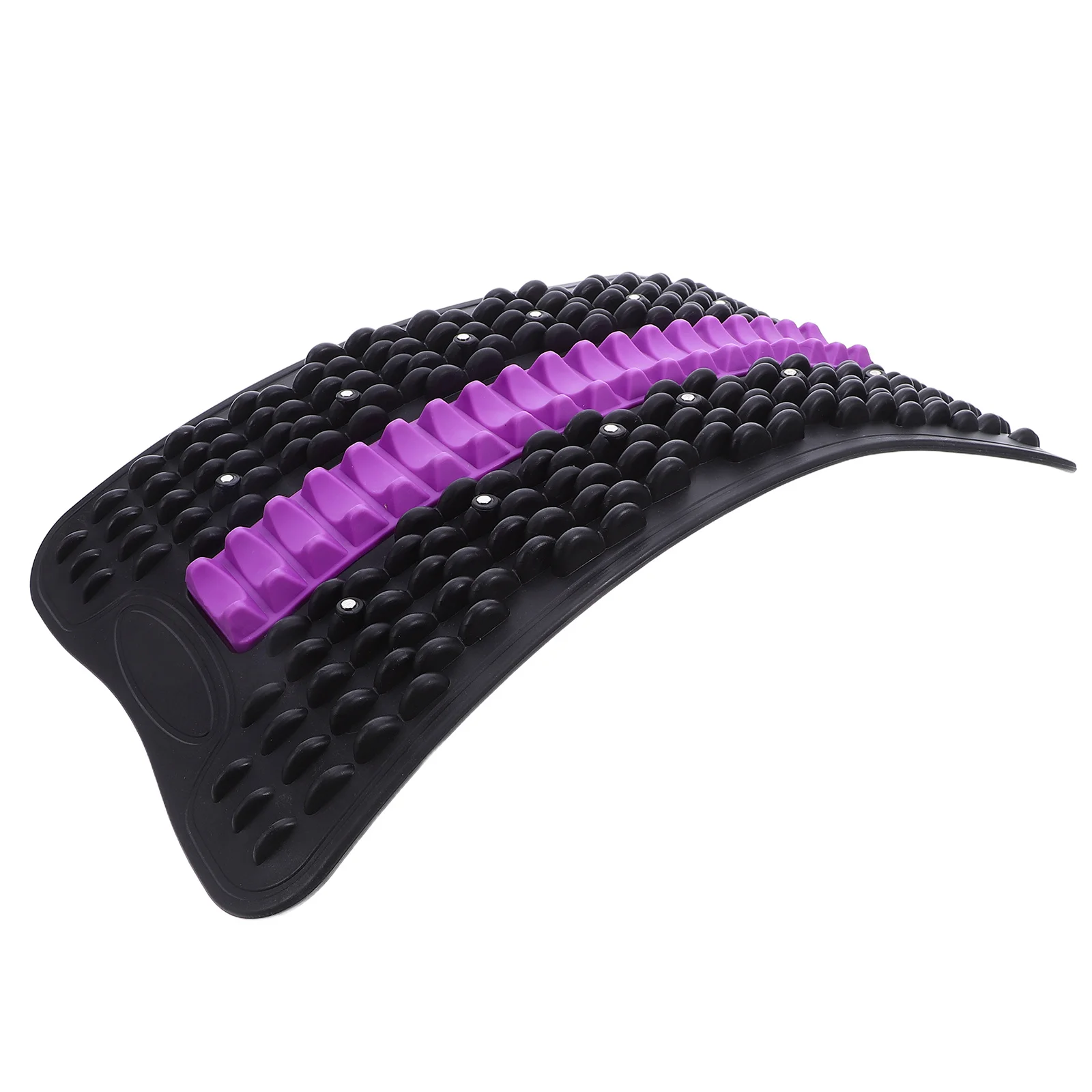 

Adjustable Lumbar Support Stretcher Black Purple Back Cracker Massager Lower Back Spine Corrector Posture Correction