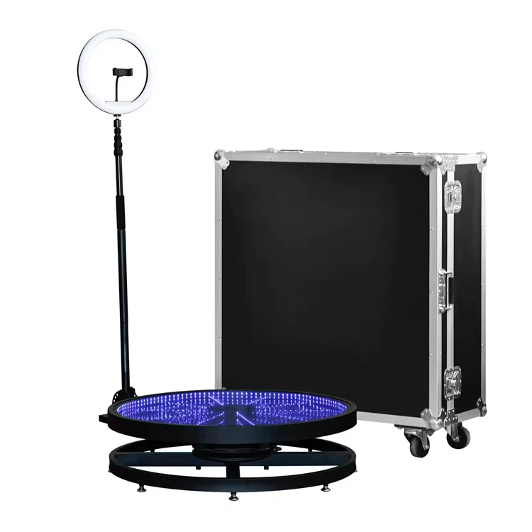 High Quality Selfies Portable Photo Booth Machine Business And Wedding Event 360 Tempered Glass Video Booth