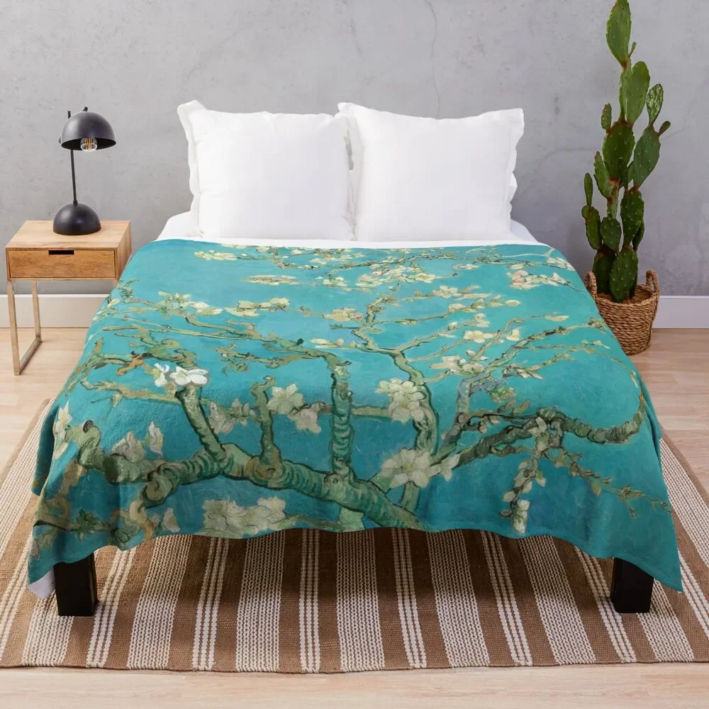 

Almond Blossoms by Vincent Van Gogh Throw Blanket blankets and throws cosplay anime Sleeping Bag Blankets