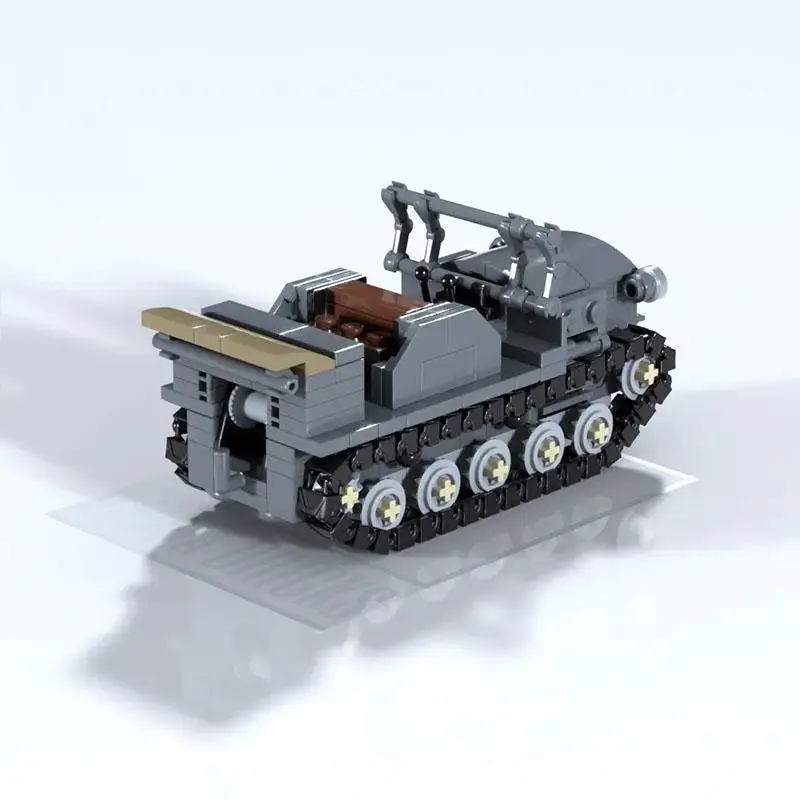 MOC Kreative Militärserie 98-Typ Artillerie-Traktor Bausteinmodell Lehrreiches Montage-Spielzeug für Kinder Geschenk-Dekoration – Detail 7