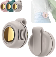 Portable Silent Mini Bladeless Fan Clip On, Mini Fan With Clip, Adjustable 3-Speed Suspended Waist Fans, For Outdoor