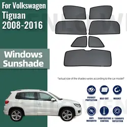For Volkswagen VW Tiguan 5N 2008-2016 Magnetic Car Sunshade Shield Front Windshield Frame Curtain Rear Side Window Sun Shade