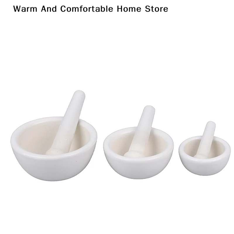 60/80/100mm Chinese Ceramics Spice Hand Mill Grinder Set Bowls Seasoning Mills Soap Wax Heating Bowl Mortar Pestle DIY Tools Set