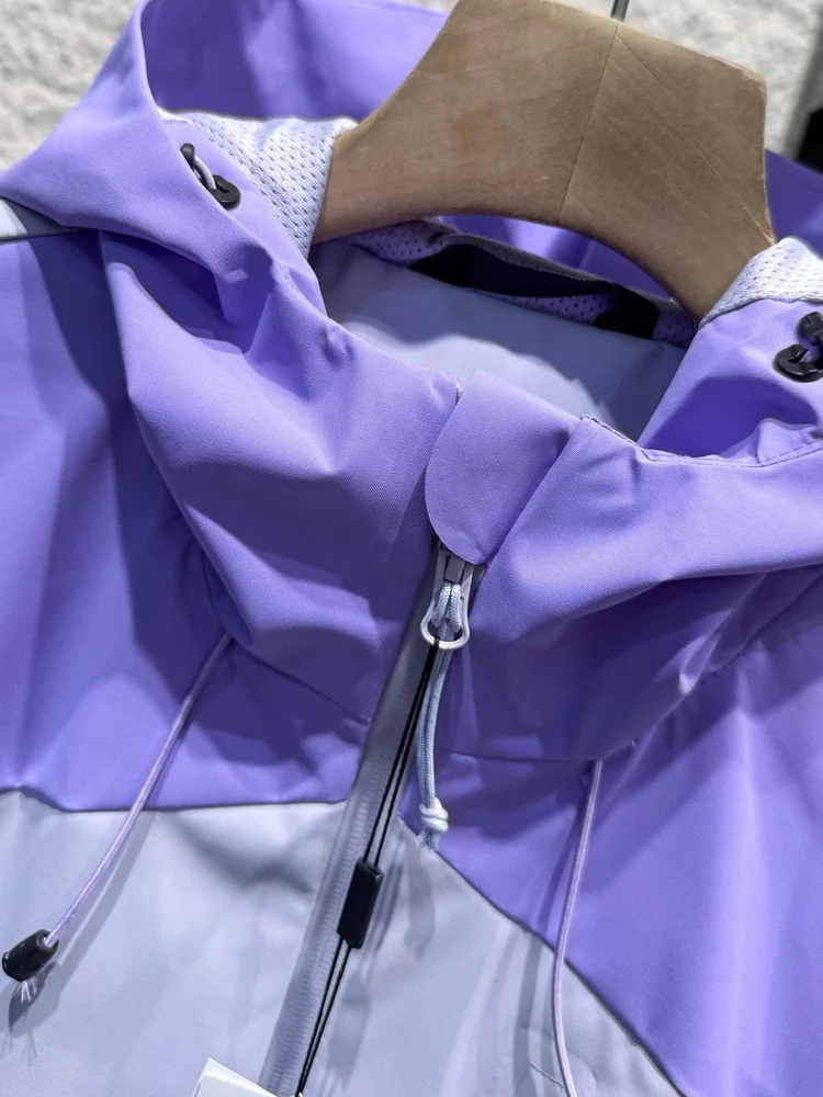 Dames Outdoor Herfst Winter Zacht ell Jaet Waterdicht Winddicht Wandeljas Rits Versierd Stand Fit Polyestervezel