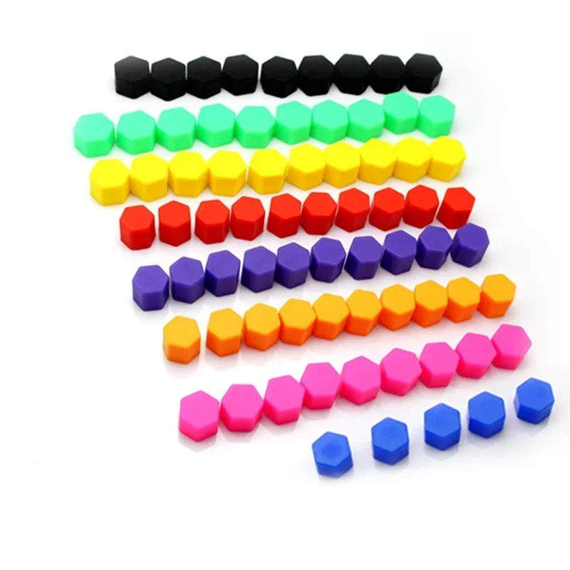 20Pcs 17/19/21MM Luminous Car Wheel Nuts Screw Caps Silicone Anti Collision Protective Wheel Tire Tyre Screw Rust Proof Nut Caps