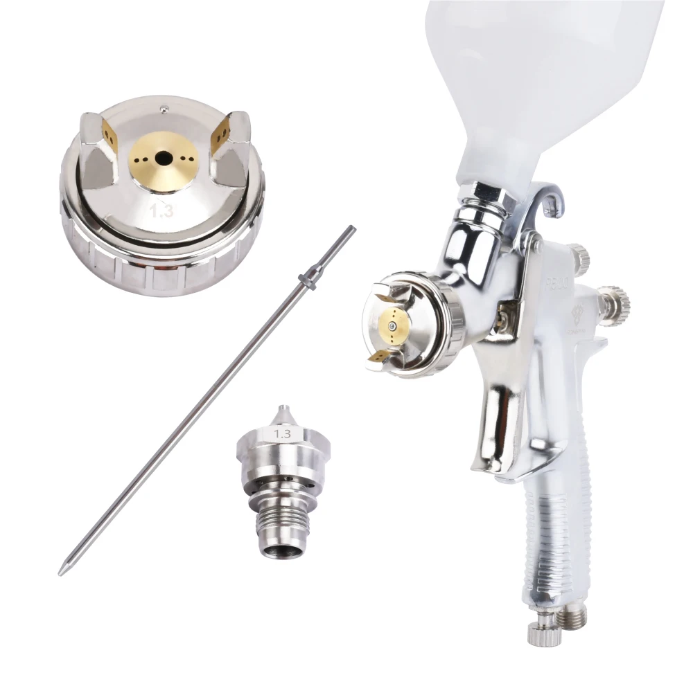 RONGPENG Professional Spray Gun Accessory Set Needle And 1.4mm Nozzle And Air Cap Kits For R500