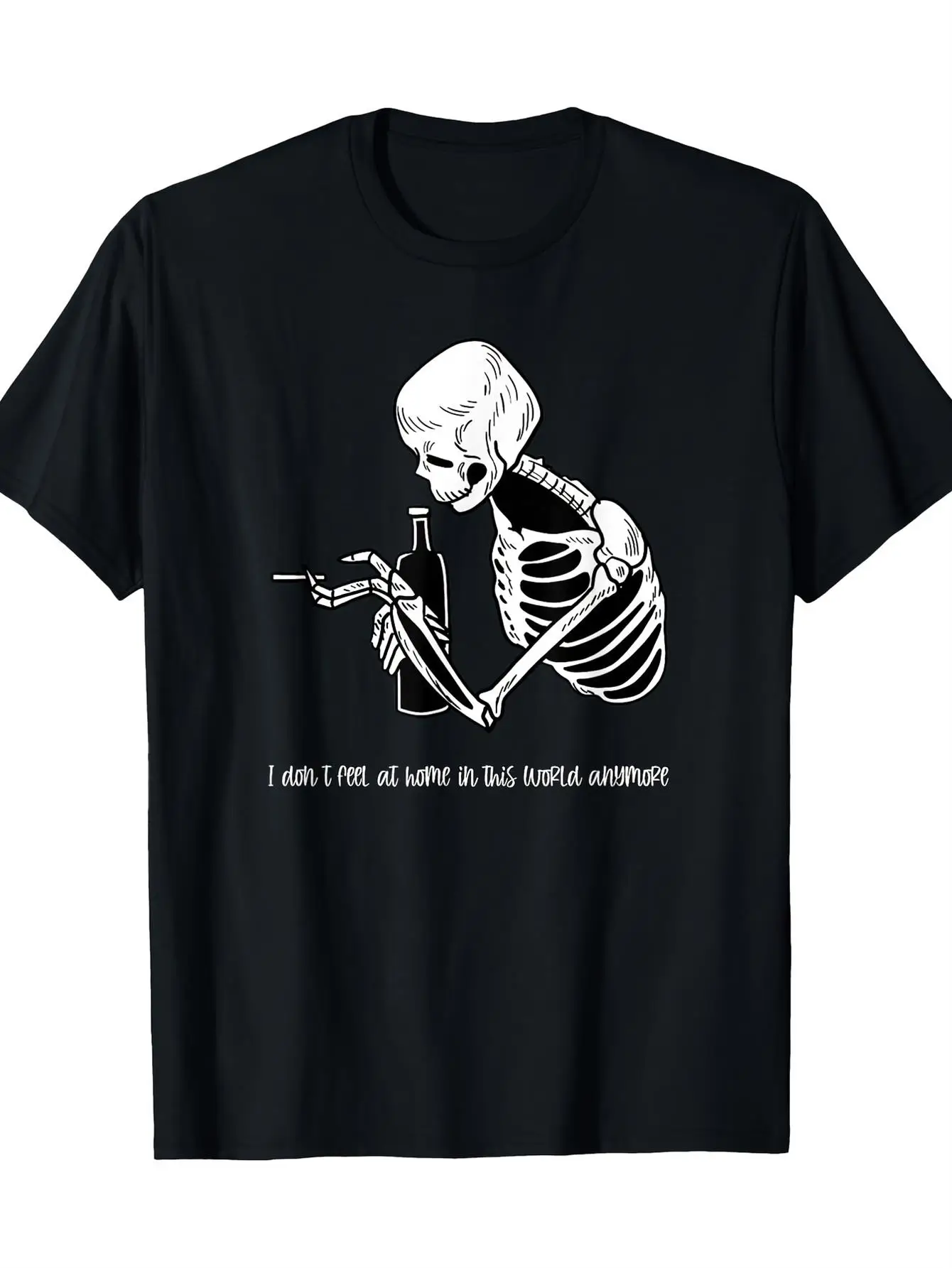 Men'S T-Shirt, Black Fun Trendy T-Shirt, Regular Fit, Funny T-Shirt, Casual Wear, Sizes S, Heavyweight 200G, Suitable for Parties, Dates, And Office Settings, Humorous Top