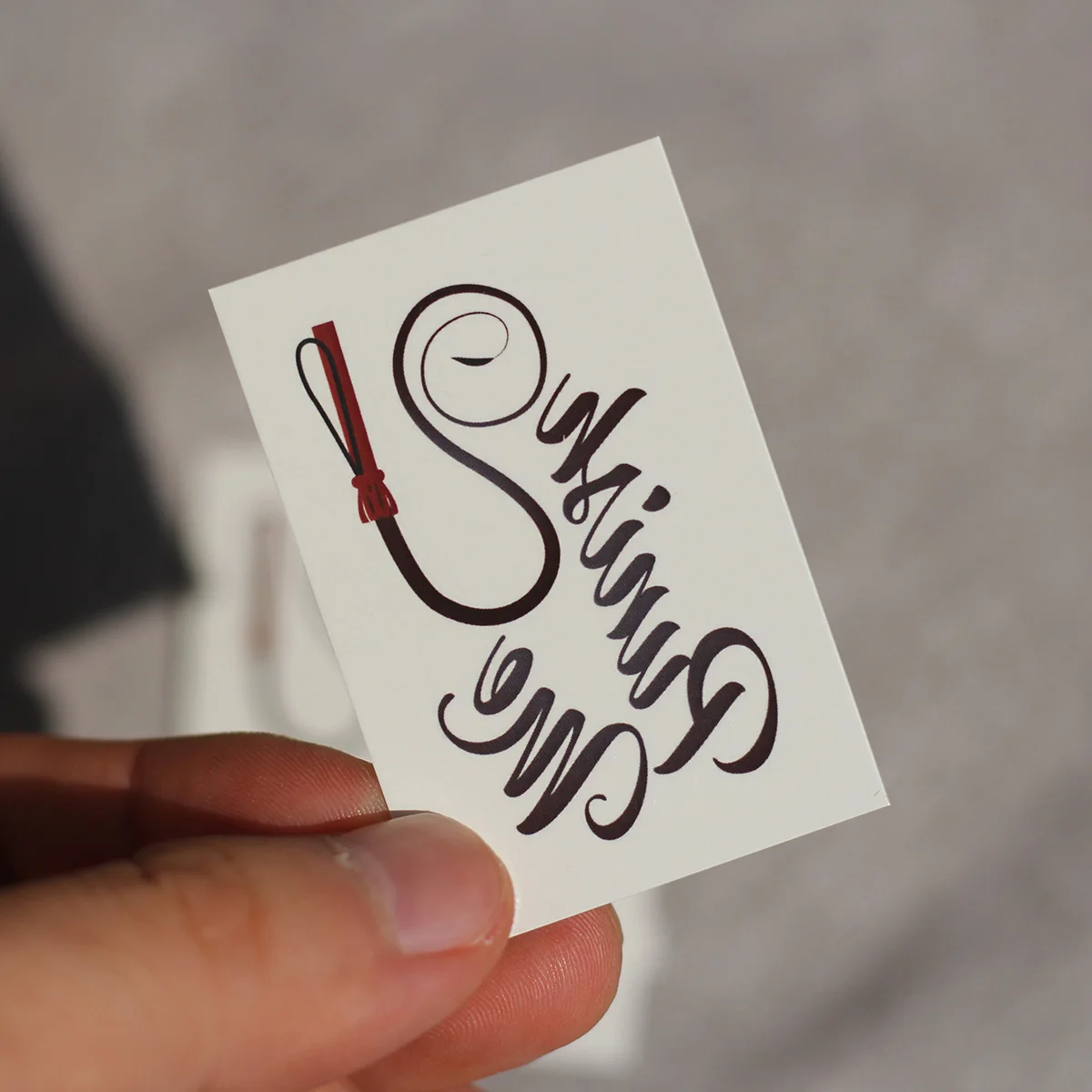 Temporary Tattoo Stickers 5Pcs/Pack, Punish Cursive Word Fake Tattoo Waterproof Body Art