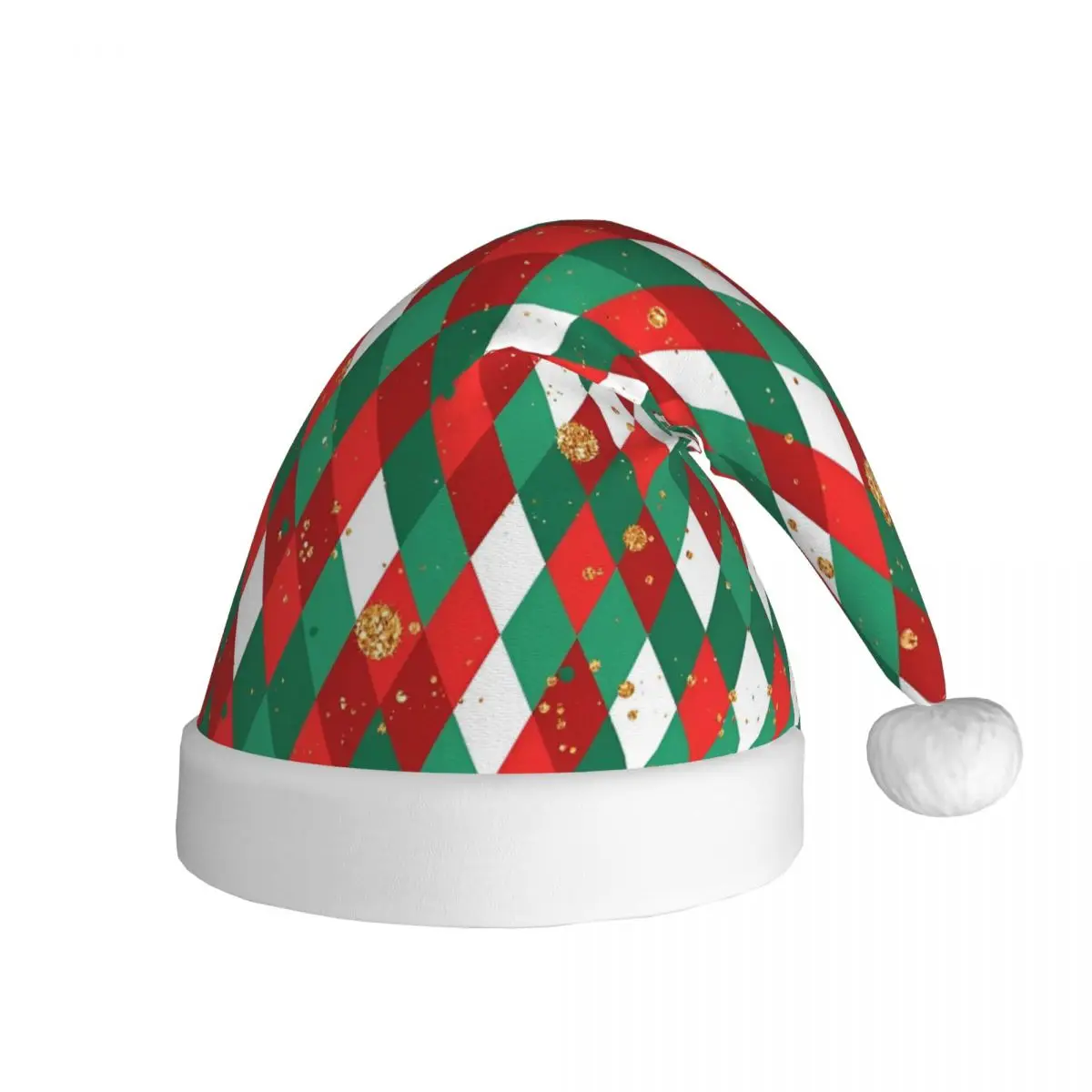 Merry Christmas Pattern Winter Warm Christmas Hats for Adult Men Women Santa Hat Cap Xmas Party Gifts